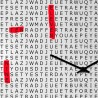 Reloj de pared de salón cuadrado decorativo moderno Crossword Rebajas