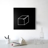 Reloj de pared cuadrado 50x50cm diseño geométrico minimalista Cube Promoción
