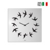 Reloj de pared cuadrado 50x50cm diseño moderno golondrinas Flock Oferta