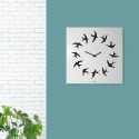 Reloj de pared cuadrado 50x50cm diseño moderno golondrinas Flock Venta