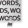 Pizarra magnética cuadrada 50x50cm diseño moderno Words Descueto