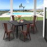 Mesa industrial tolix 80x80 en acero para bar y hogar Dynamite Venta