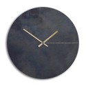 Reloj de pared negro oro moderno diseño minimalista redondo Black Moon Oferta