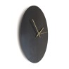 Reloj de pared negro oro moderno diseño minimalista redondo Black Moon Rebajas
