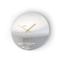 Reloj de espejo de pared de diseño moderno redondo dorado Elegance Rebajas