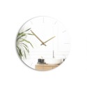 Reloj de pared redondo con espejo de diseño moderno dorado Precious Descueto