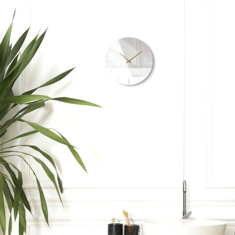 Reloj de pared redondo con espejo de diseño moderno dorado Precious Promoción