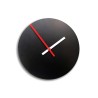 Reloj de pared redondo de diseño minimalista moderno negro Trendy Oferta