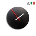 Reloj de pared redondo de diseño minimalista moderno negro Trendy Venta