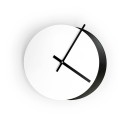 Reloj de pared de diseño moderno mínimo redondo blanco negro Eclissi Oferta