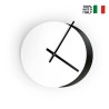 Reloj de pared de diseño moderno mínimo redondo blanco negro Eclissi Venta