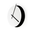 Reloj de pared de diseño moderno mínimo redondo blanco negro Eclissi Descueto