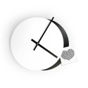 Reloj de pared de diseño moderno mínimo redondo blanco negro Eclissi Catálogo