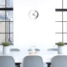 Reloj de pared de diseño moderno mínimo redondo blanco negro Eclissi Stock