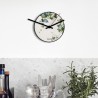 Pequeño reloj de pared redondo diseño de naturaleza moderna Fiori Blu Promoción