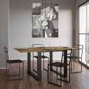 Mesa cocina comedor extensible 90 x 90-180 cm Tecno Libra Oak Rebajas