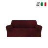 Funda de sofá de 2 plazas con reposabrazos en tejido elástico Fancy Modelo