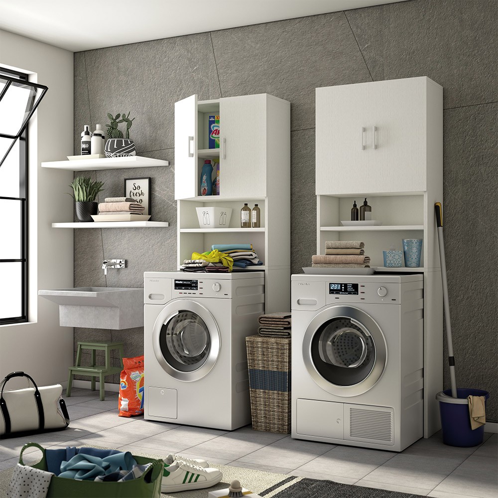 Mueble para lavadora columna de baño ahorra espacio de madera
