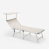 Tumbona mar playa plegable en aluminio Gabicce Gold 