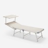 Tumbona mar playa plegable en aluminio Gabicce Gold 