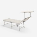 Tumbona mar playa plegable en aluminio Gabicce Gold 