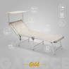 Tumbona mar playa plegable en aluminio Gabicce Gold 