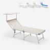 Tumbona mar playa plegable en aluminio Gabicce Gold 