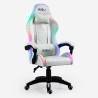 Silla gaming blanca silla LED reclinable ergonómica Pixy Plus Descueto