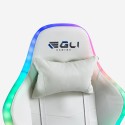 Silla gaming blanca silla LED reclinable ergonómica Pixy Plus Características