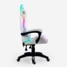 Silla gaming blanca ergonómica reclinable LED sillón con cojín Pixy Catálogo