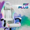 Silla gaming blanca silla LED reclinable ergonómica Pixy Plus Oferta