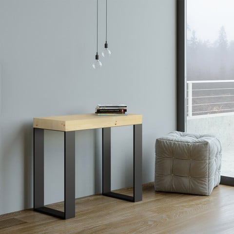 Consola mesa comedor diseño extensible 90 x 40 - 300 cm madera Tecno Nature