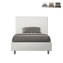 Cama y media contenedor francesa 120x200 símil piel Focus P1 Medidas