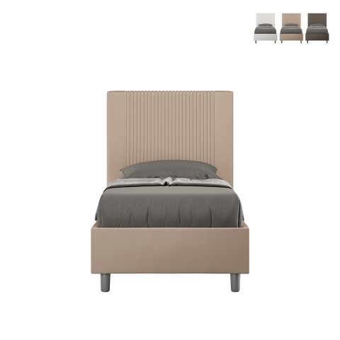 Cama individual 90x200 cabecero container habitación infantil moderna Goya S1