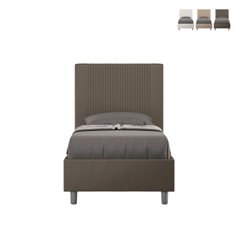 Cama individual contenedor 100x200 dormitorio moderno Goya S2