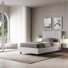 Contenedor cama francesa 140x200 cuadrado y medio polipiel Goya F Descueto